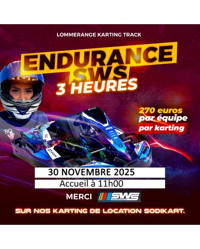 Endurance 3h le 30 novembre 2025